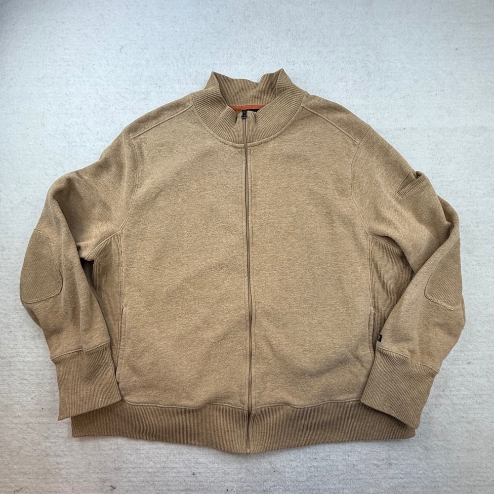 Guide Series Mens 2XL Tan Fleece‎ Lined Zip Mock Neck Jacket outdoor cabin core